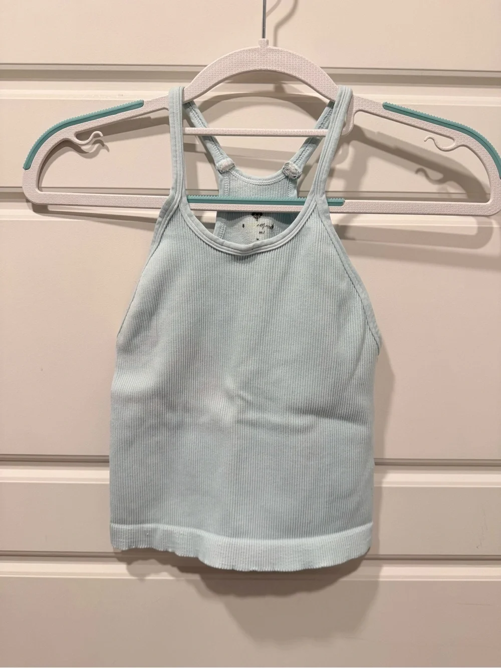 Free People | Happiness Runs Long Crop Tank NWOT | Light Blue